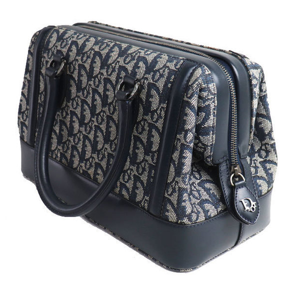 Dior Christian Handbag Denim  Gray Trotter - Picture 1 of 9